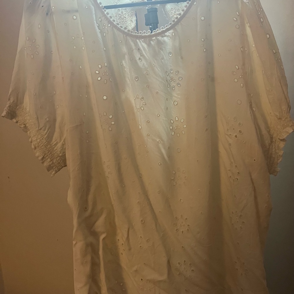 Torrid Cream Eyelet Women's Blouse